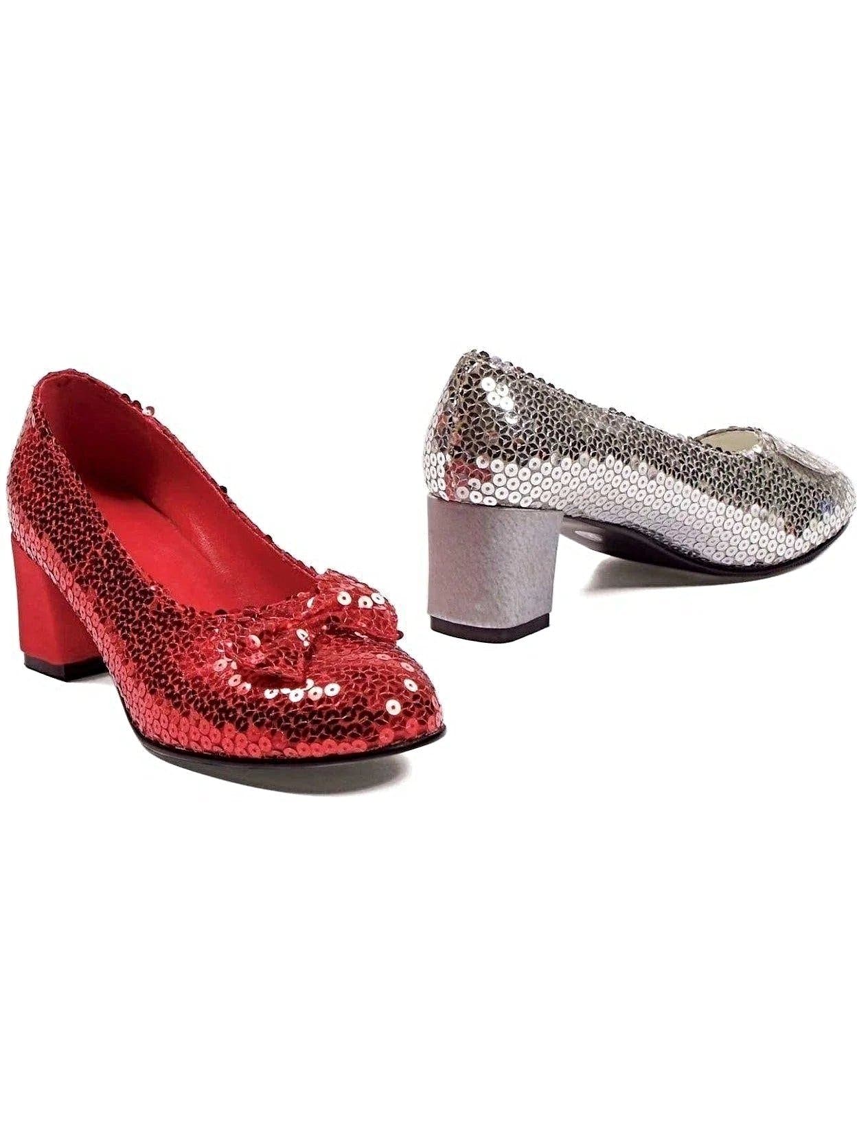 Ellie Shoes 203-Judy 2" Heel Red Sequined Party Shoes With Sequins for Women, Sizes 6-10 - Women's Sequin shoes