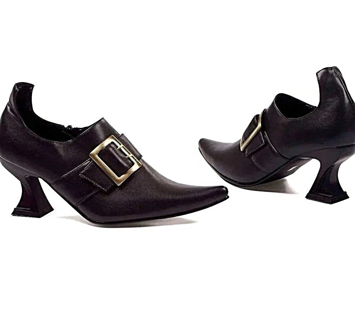 Ellie Shoes 301-Hazel Women's Witch Costume Shoes - Black PU, 3" Heel, Sizes 6-10 - Women's Pumps