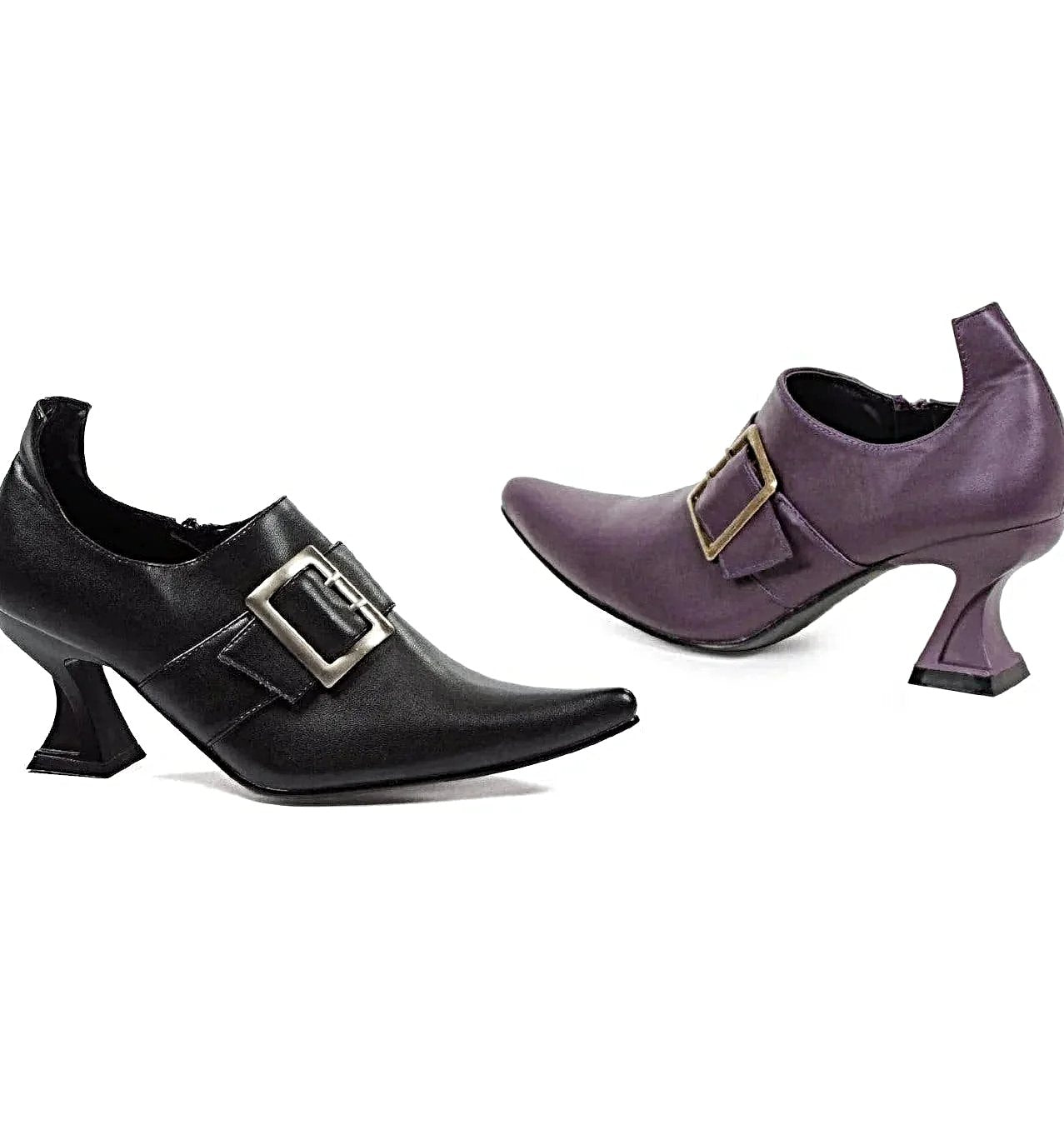 Ellie Shoes 301-Hazel Women's Witch Costume Shoes - Black PU, 3" Heel, Sizes 6-10 - Women's Pumps