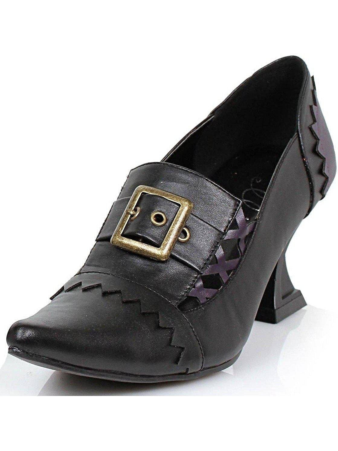 Women's Witch Costume Shoes - Ellie Shoes 3" Heel in Black PU, Sizes 6-10 - Women's Pumps