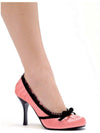Ellie Shoes E-406-Doll 4 Heel Satin Pump With Velvet Bow Ellie Shoes