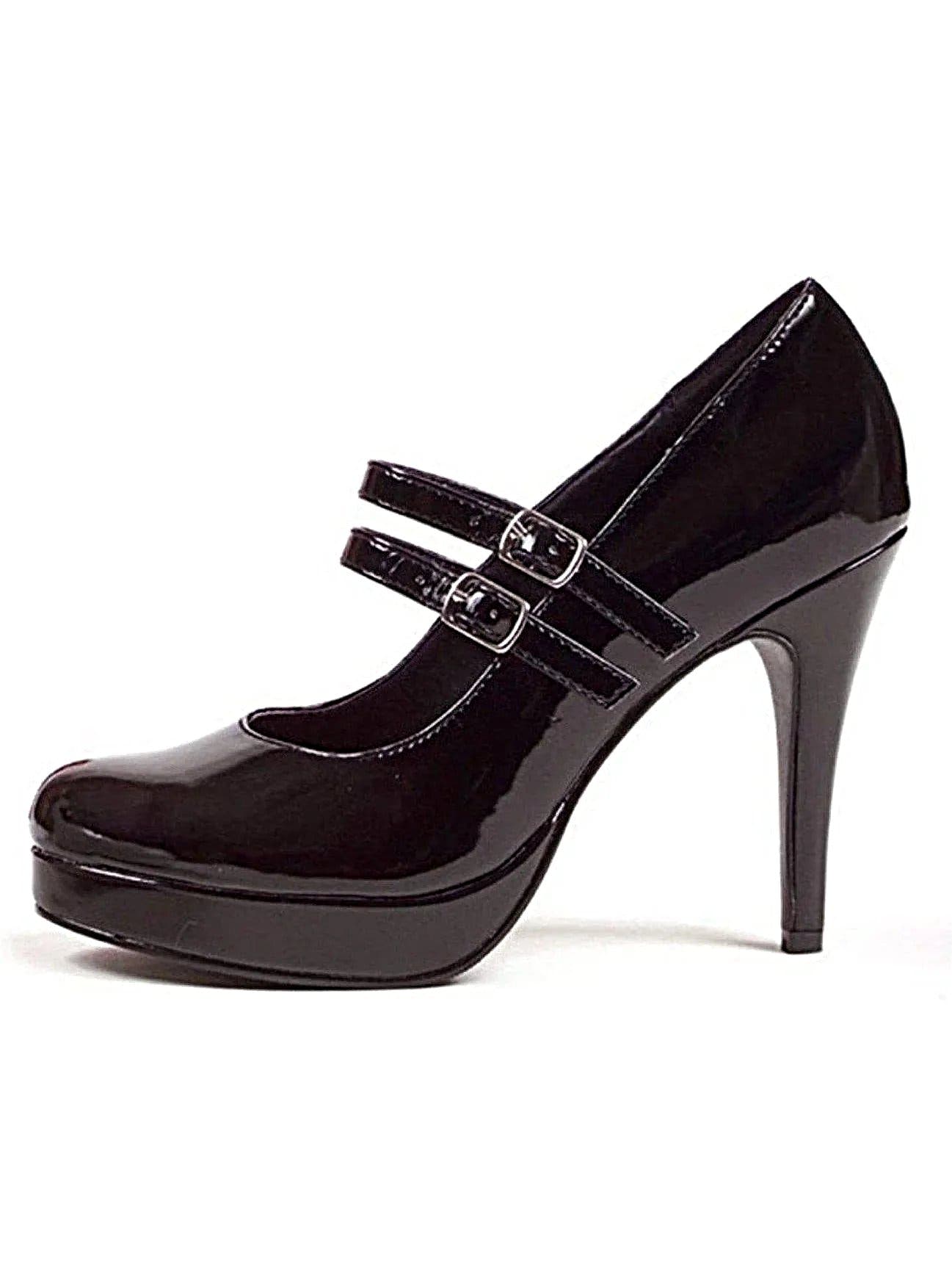 Ellie Shoes 421-Jane 4" Heel Mary Jane Pumps – Double Strap Design, Available in Black, Red, White - Women's MaryJane Pumps