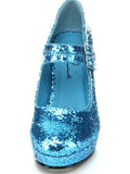 Ellie Shoes E-421-Jane-G 4 Double Strap Glitter Mary Jane Ellie Shoes