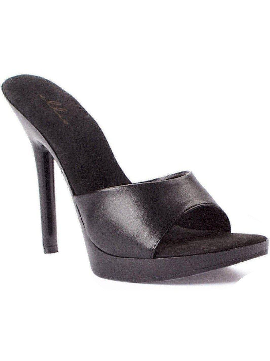 Clear High Heel Mules - Ellie 502-Vanity, Stylish Women's 5" Heels in Black and Clear Options Ellie Shoes