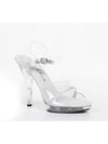 Ellie Shoes E-521-Jewel-W 5 Heel Clear Wide Width Sandal Ellie Shoes