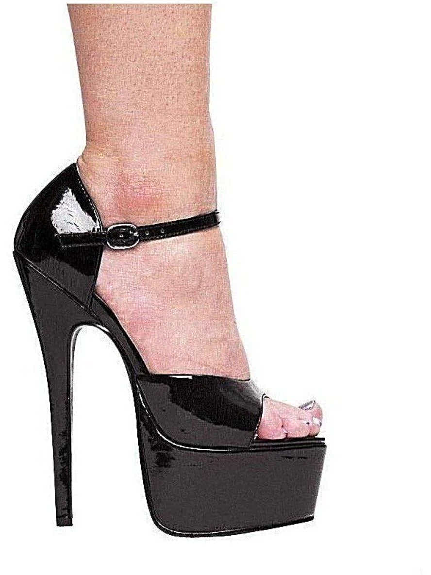 Elegant Ellie Shoes E-652-Bambi 6.5 inch stiletto sandals for women in black, perfect for evening wear and sophisticated occasions.