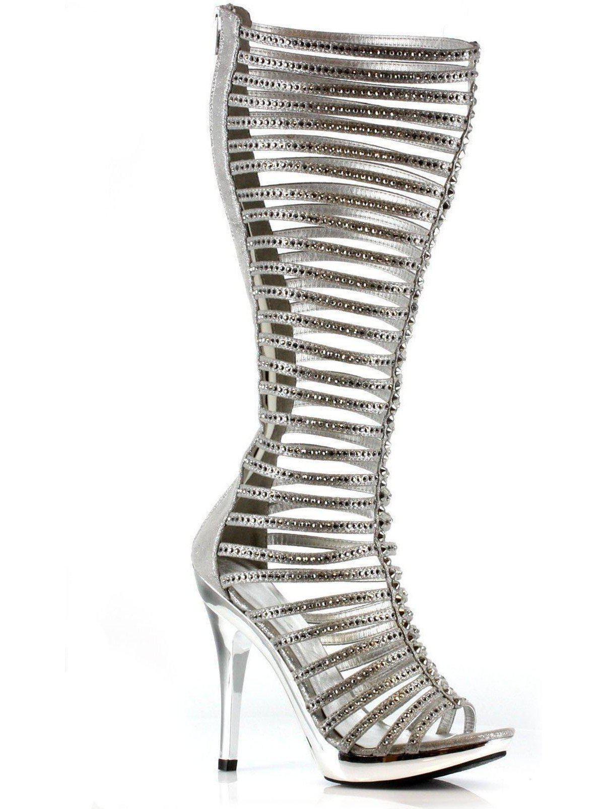 Ellie Shoes EM-Stella 5 "Heel Mid Calf Boot Straps with metalic stud Ellie Shoes