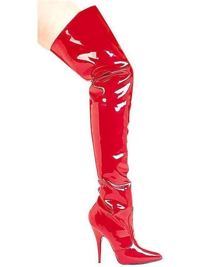Luxury Ellie Shoes Susie 5" Heel Thigh High Boots - Available in Black, Red, White, Sizes 5-14 Ellie Shoes