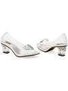 Ellie Shoes IS-E-212-Ariel 2" Heel Clear Slipper with Silver Glitter Heart Size 9 Ellie Shoes