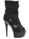 Ellie Shoes IS-E-609-Struck 6 Inch Platform Stretch Material with contrasting Straps Ellie Shoes
