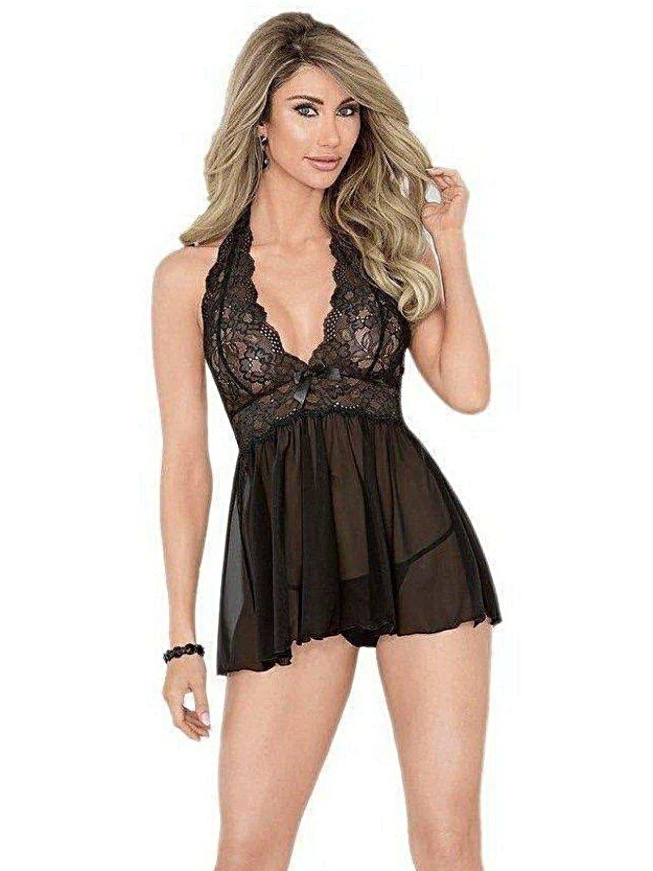 Escante Queen Baby Doll EL-EH36542X in Luxurious Black, Red, Ocean Blue & Midnight Purple Escante