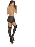 IS-EM-1725Q Queen size Sheer Top Thigh High stockings, Plus Size IS-Elegant Moments