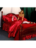 IS-Full Size Sheet Set of silky & soft 600TC of  Lingerie Satin Satin Boutique