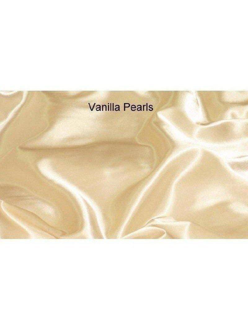 Classic Satin Long Gown with French Seams – Silky Soft Lingerie in Red, Vanilla, and Black - Long Gown