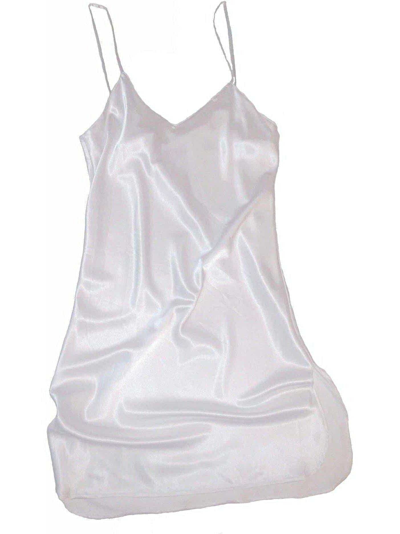 Flirty Lingerie Chemise In Satin, Adjustable Straps, Sizes S-XL, Elegant Handcrafted Quality Satin Boutique
