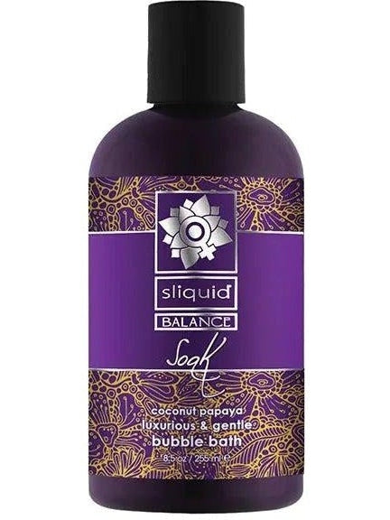 Sliquid Balance Coconut Papaya Bath Product – 8.5 oz Foaming Bath Soak for Luxurious Moisturizing Experience Eldorado
