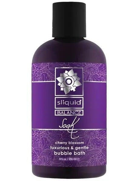 Sliquid Balance Soak Cherry Blossom Bath - 8.5 oz Gentle Bubble Bath with Shea Butter Eldorado
