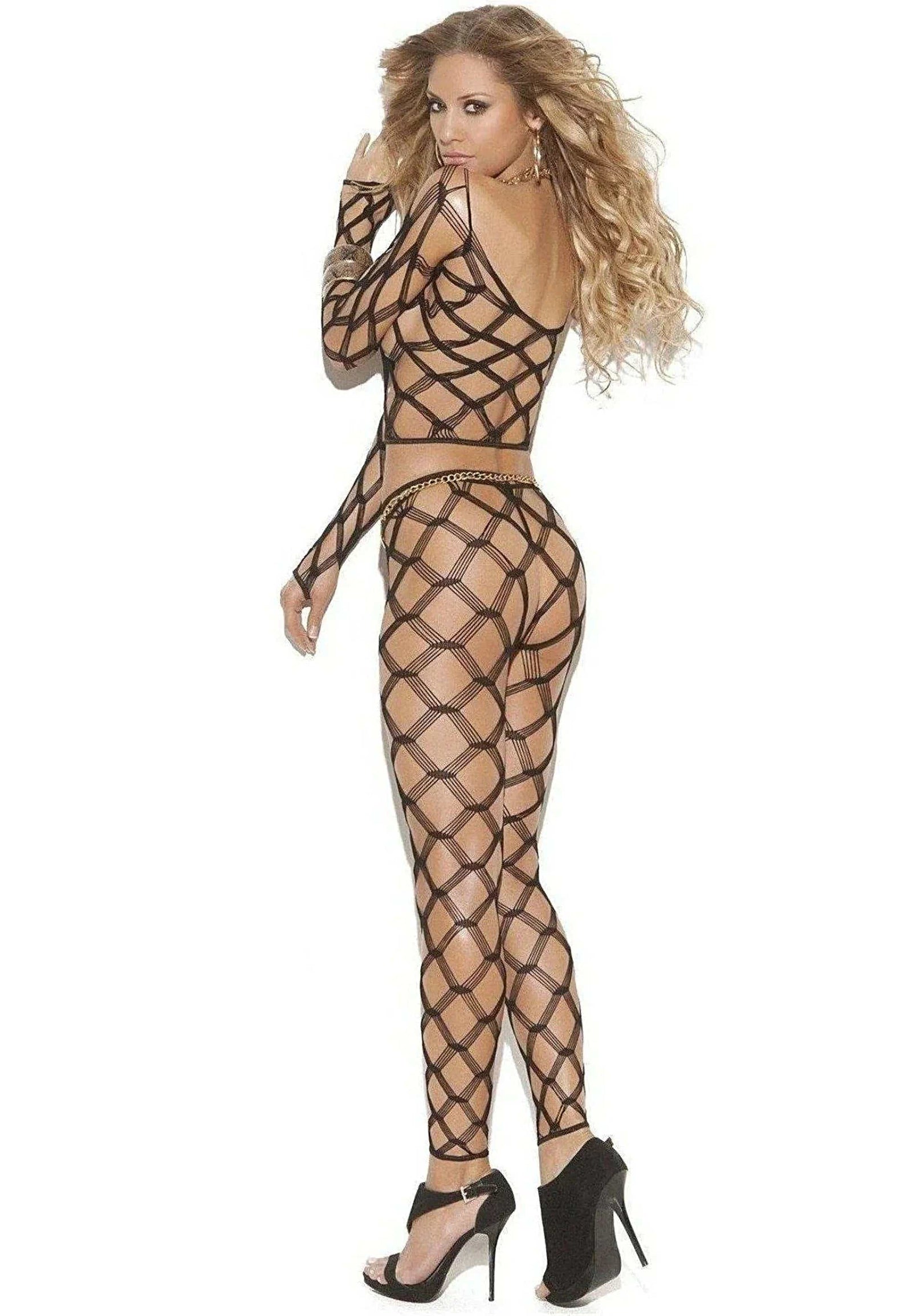 Vivace 8737 Diamond net long sleeve cami top and matching leggings - Cami Set