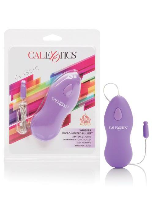 Cal Exotics Whisper Micro Heated 2-Speed Vibrating Bullet Sex Toy - Purple, Whisper-Quiet Design Eldorado