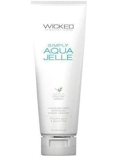 Wicked Sensual Care Simply Aqua Jelle Water Based Lubricant - 4 Oz, Vegan & Cruelty Free Eldorado