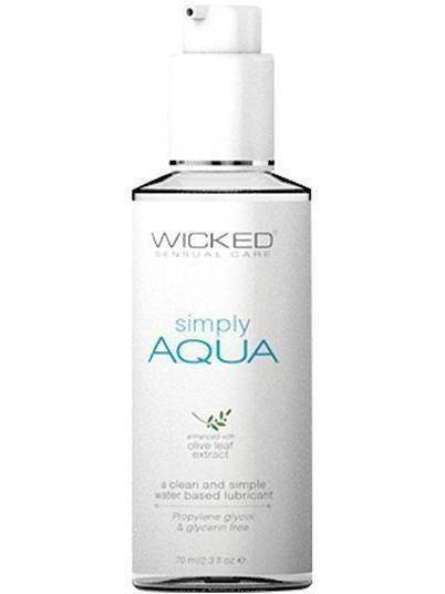 Wicked Sensual Care Simply Aqua Natural Personal Lubricant - 2.3 Oz, Vegan & Cruelty Free Eldorado