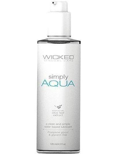 Wicked Sensual Care Simply Aqua 4 Oz Vegan Personal Lubricant - Glycerin Free & Paraben Free Eldorado