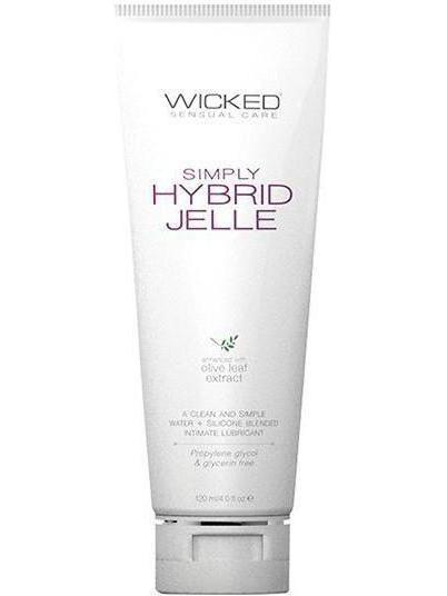 Wicked Sensual Care Simply Hybrid Jelle Lubricant 4 Oz - Vegan Personal Lubricant, Paraben-Free, Silk-Like Texture Eldorado