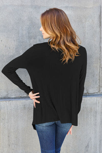 Luxury Open Front Cover Up - Basic Bae Long Sleeve Sheer Layering Essential Trendsi