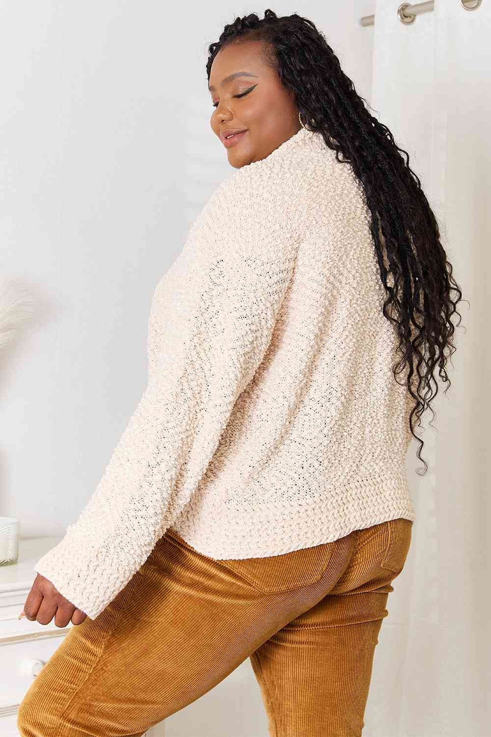 Elegant 100% Acrylic Open Front Cardigan with Long Sleeves - Cozy Layering Essential Trendsi