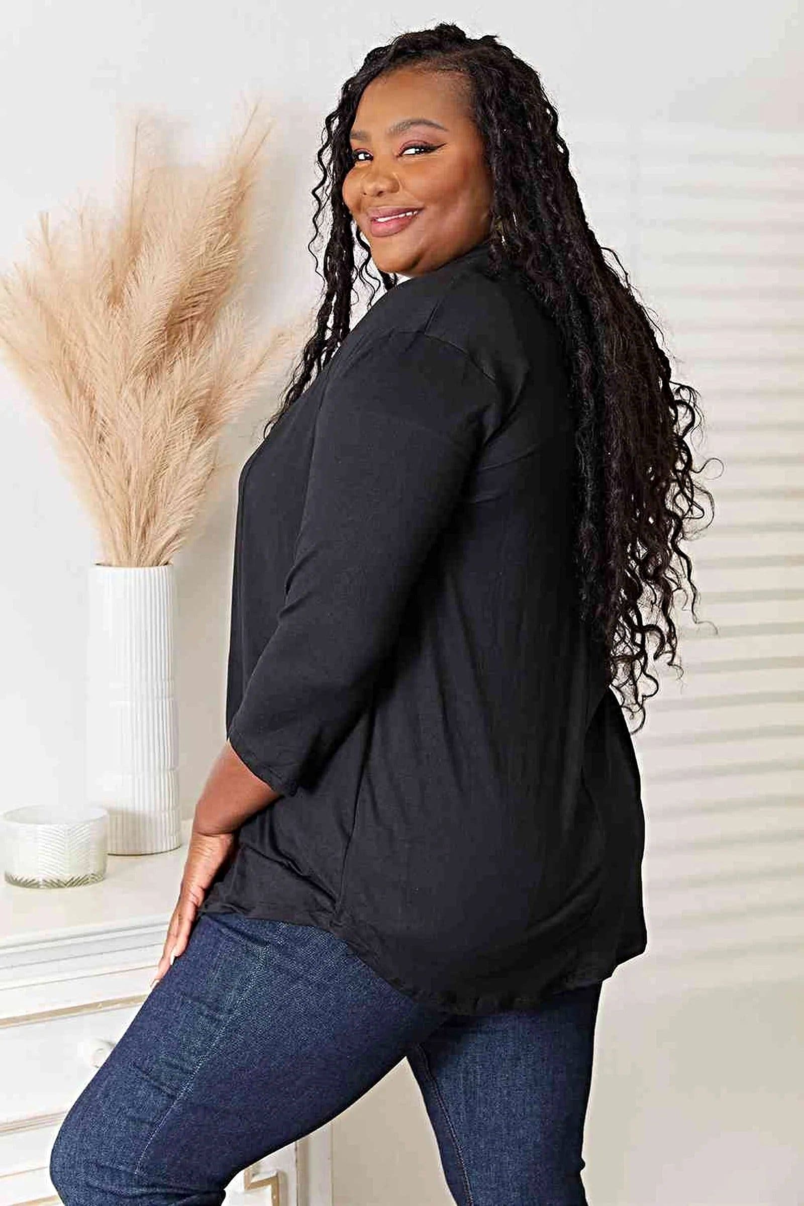 Culture Code Open Front Cardigan - Elegant Draped Style for All Sizes, Year-Round Comfort Trendsi