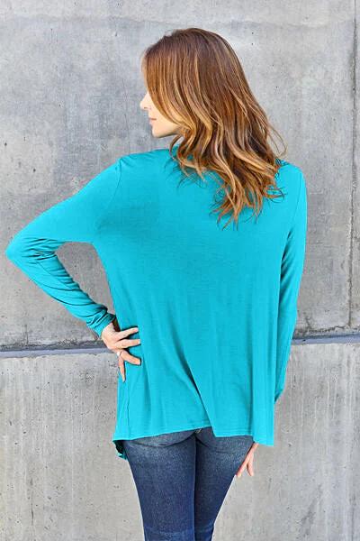 Luxury Open Front Cover Up - Basic Bae Long Sleeve Sheer Layering Essential Trendsi