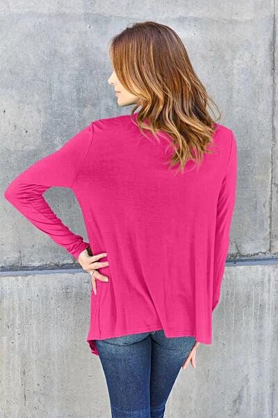 Luxury Open Front Cover Up - Basic Bae Long Sleeve Sheer Layering Essential Trendsi