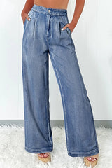 High-Waisted Wide-Leg Jeans -