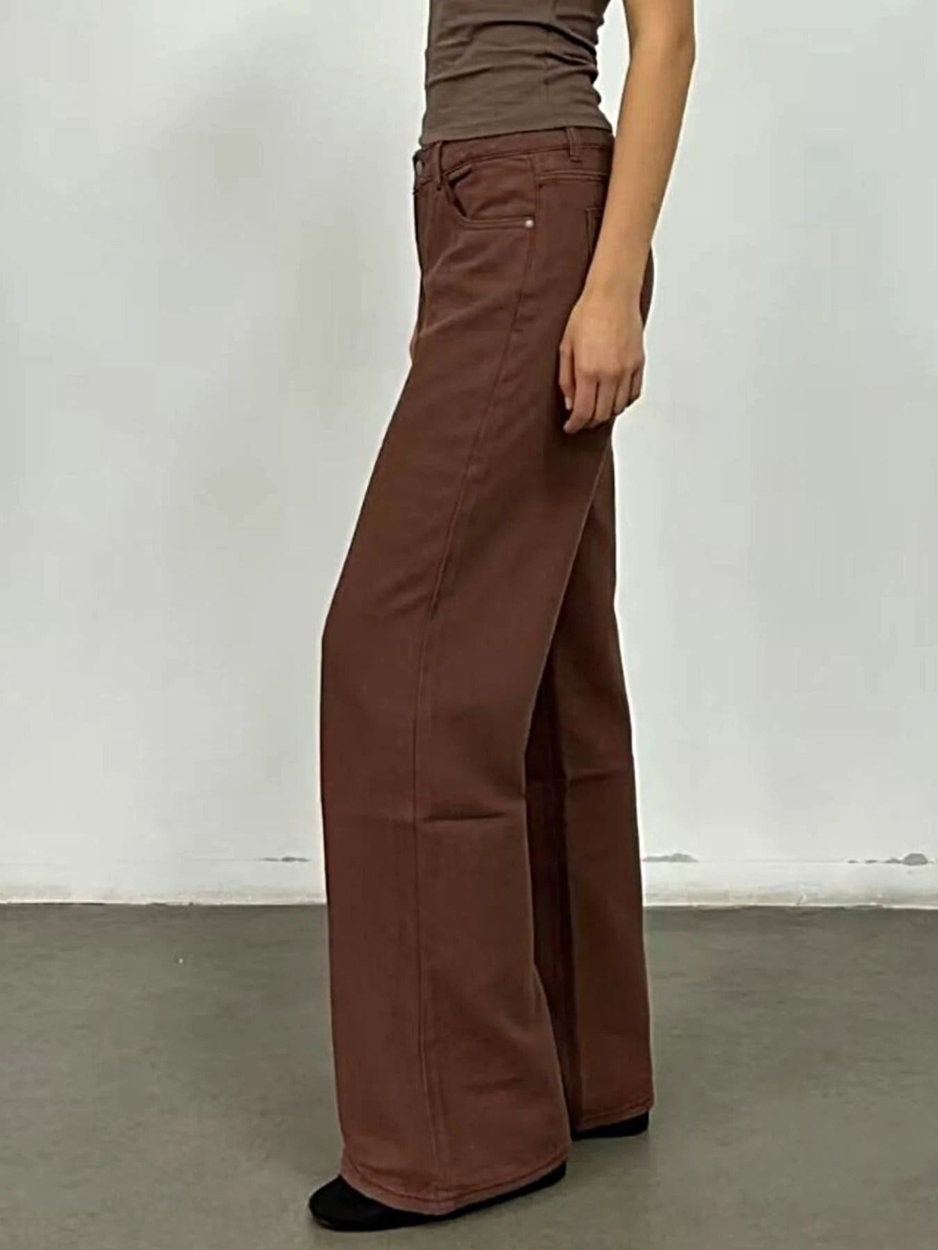 Butterfly Back Wide Leg Jeans -