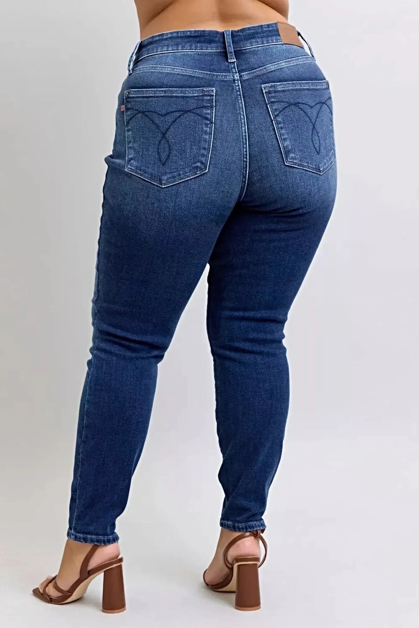 Judy Blue Full Size Washed Thermal Skinny Jeans Plus Size -