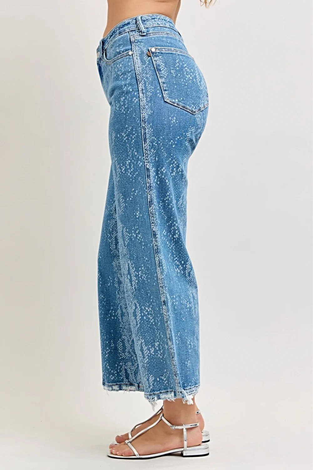 Judy Blue High Rise Ankle Wide Leg Jeans -