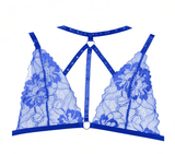 Margot Bralette & Crotchless Panty Setn When you want something extra sexy in Blue-Bra Set-Allure Lingerie-Blue-OS-SatinBoutique