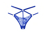 Margot Bralette & Crotchless Panty Set Wenn Sie etwas besonders Sexy in Blau wollen – BH-Set – Allure Lingerie – Blau – OS – SatinBoutique