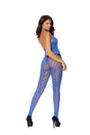 Sizzling Chevron striped bodystocking with keyhole front and open crotch in Royal Blue-Bodystocking-Elegant Moments-Royal Blue-O/S-SatinBoutique