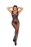 Lovely Fishnet bodystocking with butterfly design and open crotch in Black-Bodystocking-Elegant Moments-Black-O/S-SatinBoutique
