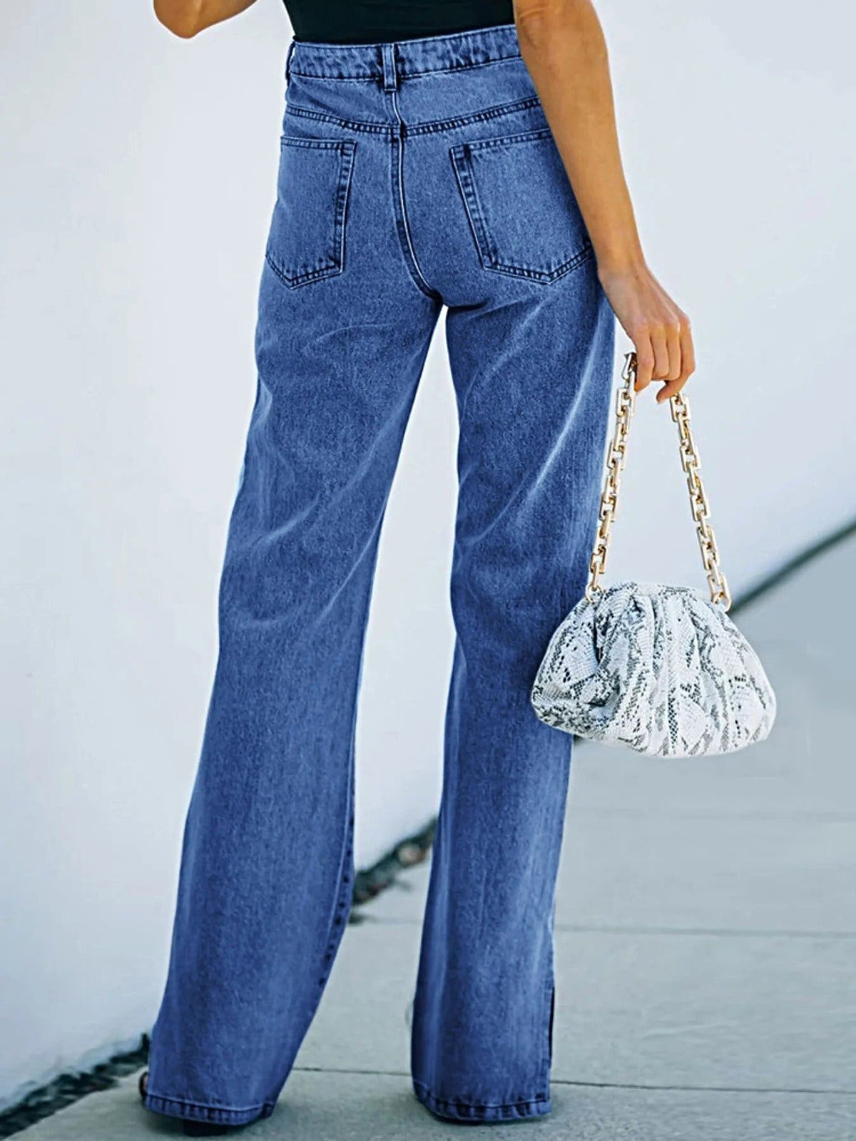 Slit Hem Bootcut Jeans -