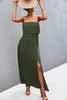 Strapless Split Maxi Dress