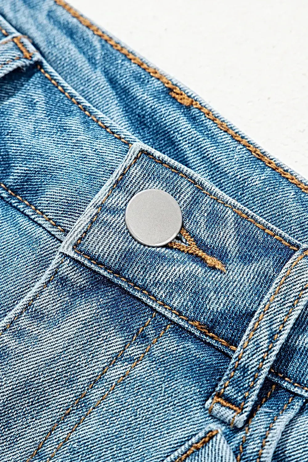 Stylish High Waist Denim Skirt with Acid Wash and Bowknot Details for Chic Outfits -