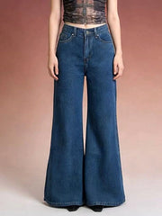 High-Waisted Flare Leg Jeans -