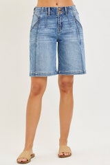 RISEN 2-Button Slouchy Jorts with Pockets -