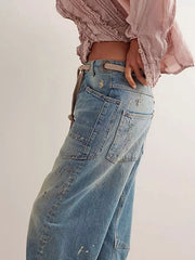 Washed Relaxed Fit Jeans -