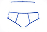 Charlotte Garter Panty, Keep him guessing “what’s next in Blue-Panty-Allure Lingerie-Blue-One Size-SatinBoutique
