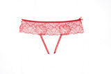 Mira Panty，这款性感的小内裤一定会让他喘不过气来，穿着 Red-Panty-Allure Lingerie-Red-One Size-SatinBoutique