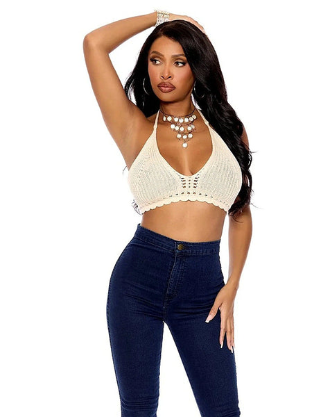 Elegant Crochet Halter Top in 100% Organic Cotton - Eco-Friendly Fashion Staple (Copy) Elegant Moments