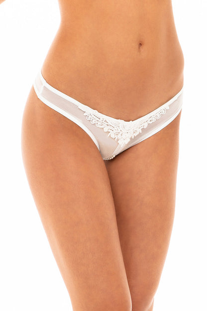 Oh La La Cheri EL-Crotchless Thong w/Pearls